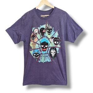 Suicide Squad Graphic Print Tee‎ Medium Purple DC Comics Supervillain